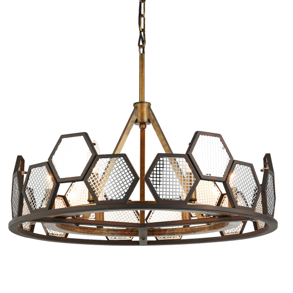 Люстра MetalComb Pendant 6 Черный Бронза Люстра MetalComb Pendant 6 Черный Бронза в Кирове | Loft Concept