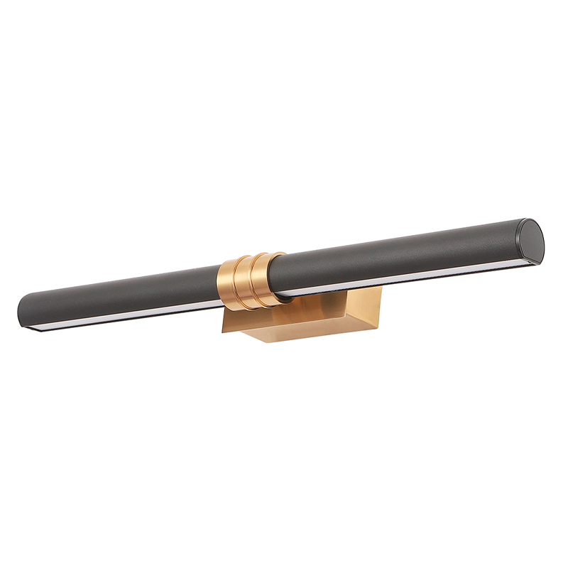 Бра с черным матовым корпусом и золотистым креплением Trumpet tube Латунь Белый Черный Бра с черным матовым корпусом и золотистым креплением Trumpet tube Латунь Белый Черный в Кирове | Loft Concept