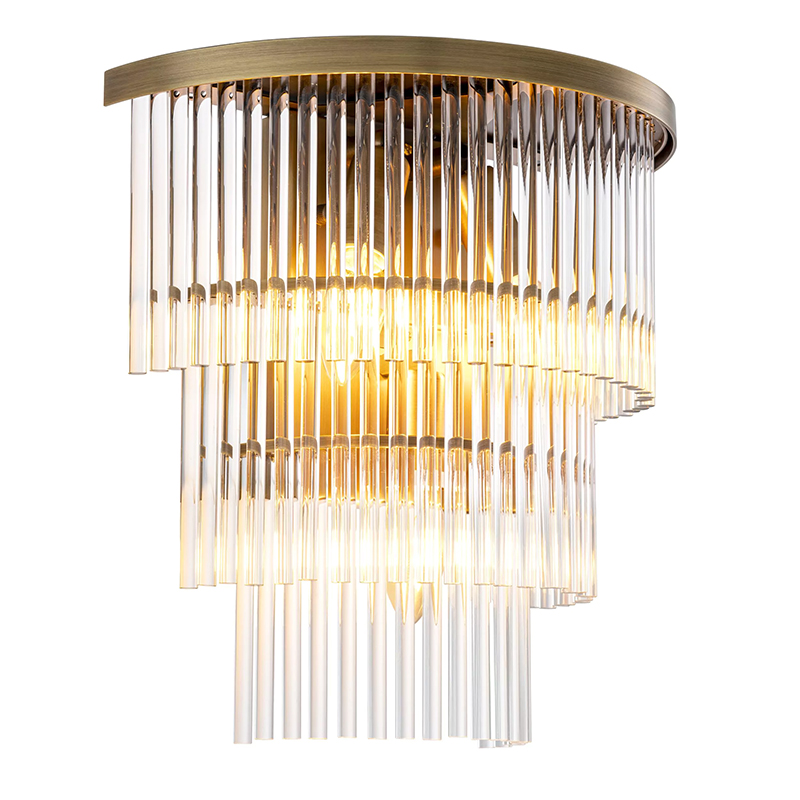 Бра Eichholtz Wall Lamp East Brass Прозрачное Стекло Латунь Бра Eichholtz Wall Lamp East Brass Прозрачное Стекло Латунь в Кирове | Loft Concept