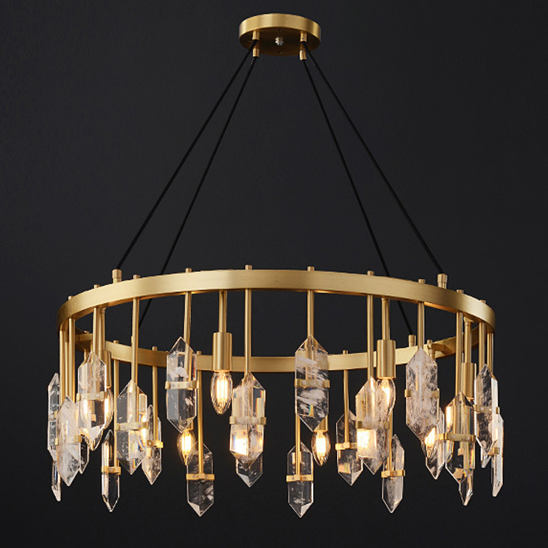 Люстра Dorotea Chandelier Латунь Прозрачный Люстра Dorotea Chandelier Латунь Прозрачный в Кирове | Loft Concept