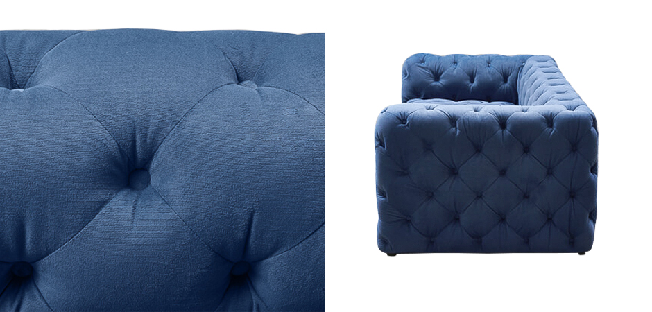 Диван Soho tufted blue velor Диван Soho tufted blue velor - Loft-Concept в Кирове