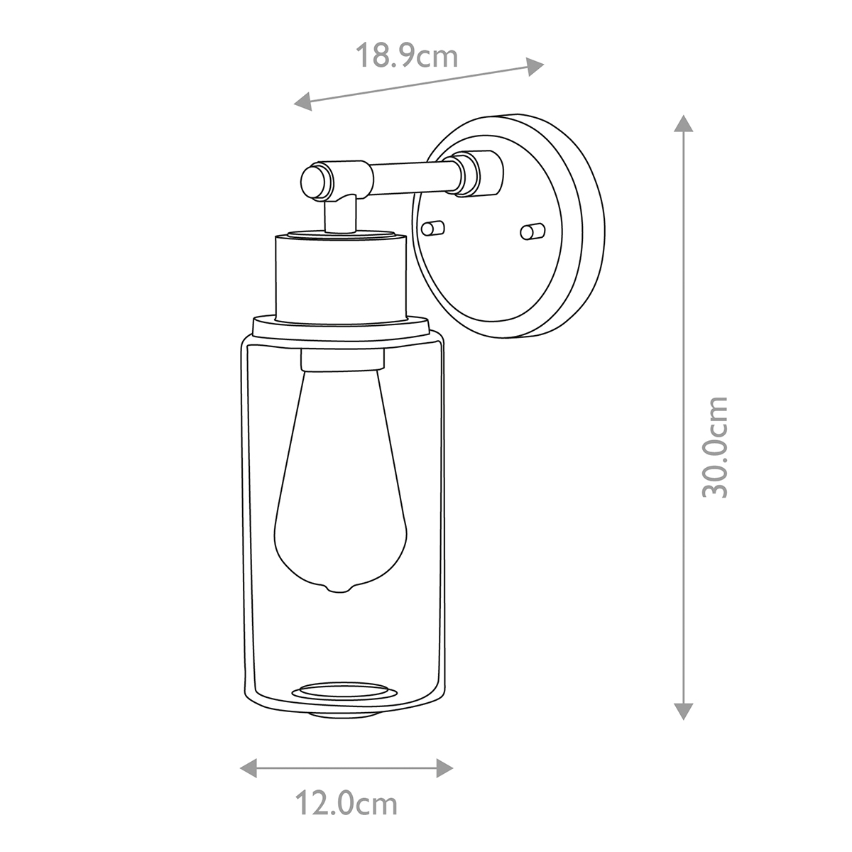 Бра с цилиндрическим прозрачным плафоном из стекла с пузырьками Elstead Lighting в Кирове