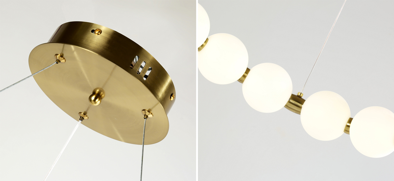 Люстра с плафоном из акриловых шаров PEARLS 62 см - фото №1