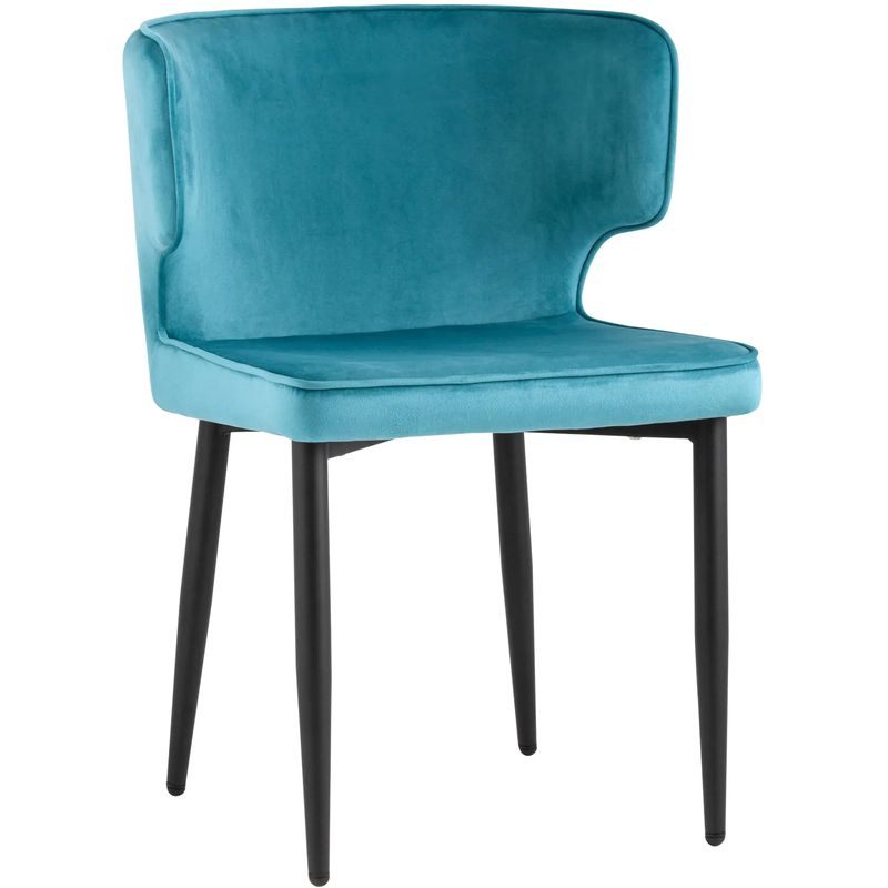 Стул Mateo Chair Бирюзовый Велюр Бирюзовый Черный Стул Mateo Chair Бирюзовый Велюр Бирюзовый Черный в Кирове | Loft Concept