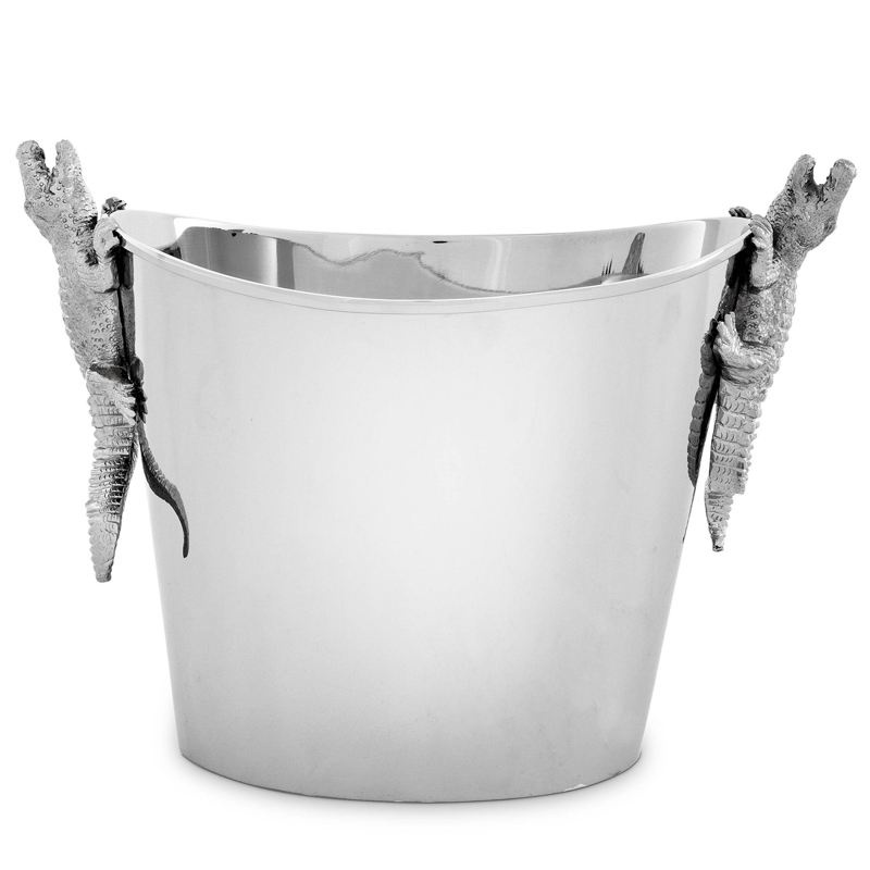 Ведерко для льда Eichholtz Wine Cooler Croc Никель Ведерко для льда Eichholtz Wine Cooler Croc Никель в Кирове | Loft Concept