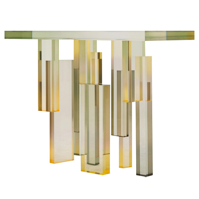 Консоль из акрила Gold Acrylic Console Прозрачный Золотой Консоль из акрила Gold Acrylic Console Прозрачный Золотой в Кирове | Loft Concept