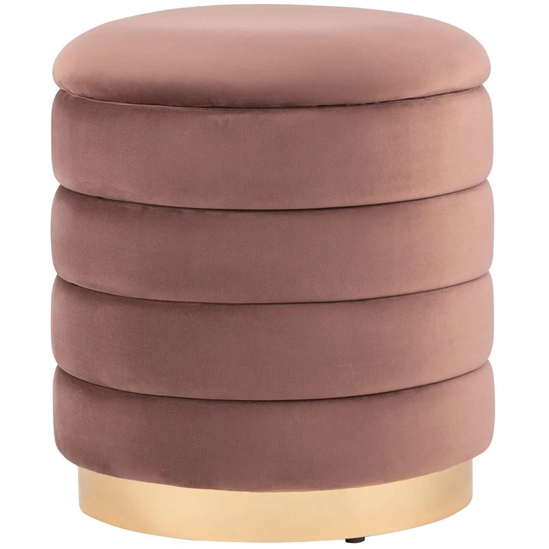 Пуф с ящиком Charlotte пыльно-розовый Glossy Velor Розовый пастельный Пуф с ящиком Charlotte пыльно-розовый Glossy Velor Розовый пастельный в Кирове | Loft Concept