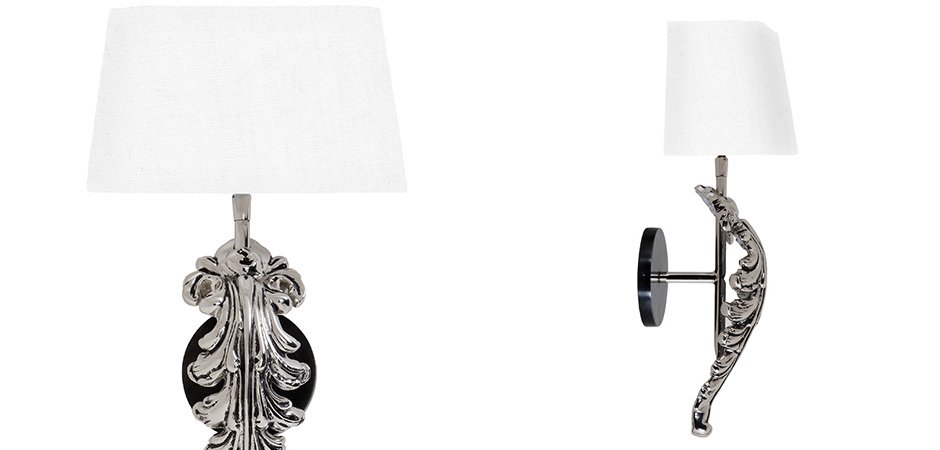 Бра Eichholtz Wall Lamp Beau Site Nickel+White Бра Eichholtz Wall Lamp Beau Site Nickel+White - Loft-Concept в Кирове