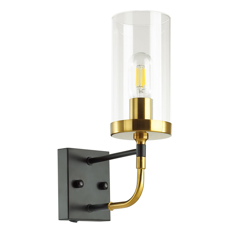 Бра Greger Sconce Прозрачный Глянцевое золото Черный Бра Greger Sconce Прозрачный Глянцевое золото Черный в Кирове | Loft Concept