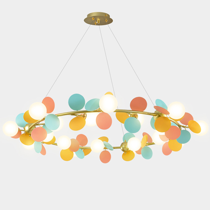 Люстра MATISSE Chandelier circle multicolor Золотой Белый Мульти в Кирове | Loft Concept 