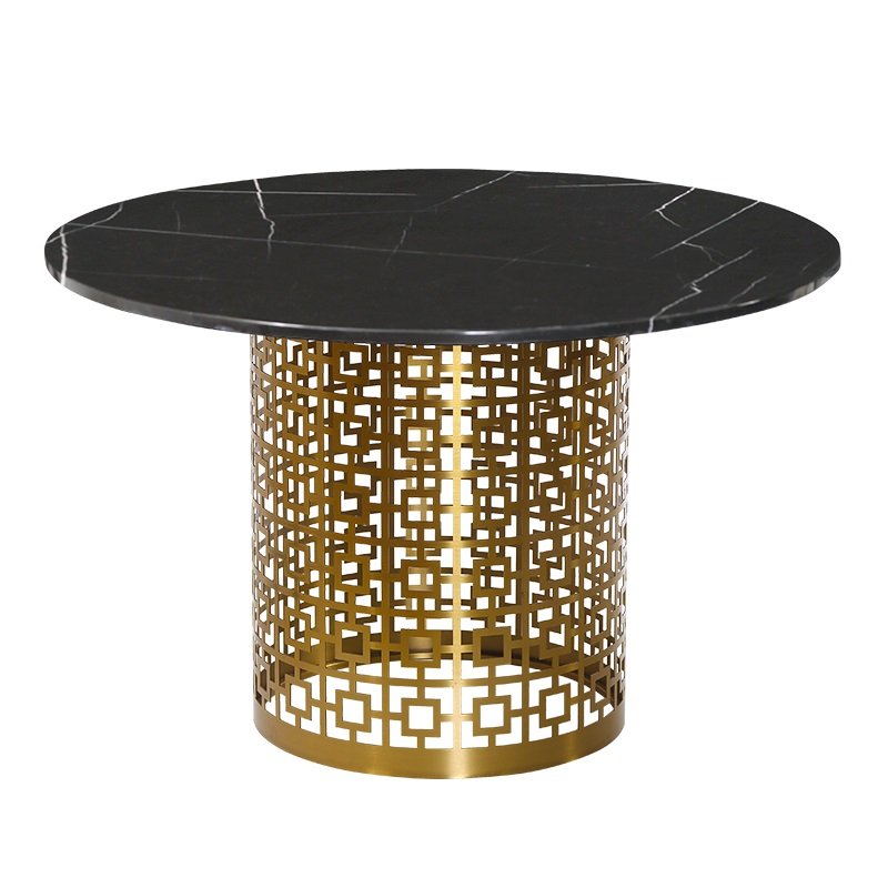 Обеденный стол Artesia Dining Table Black Глянцевое золото Черный Обеденный стол Artesia Dining Table Black Глянцевое золото Черный в Кирове | Loft Concept