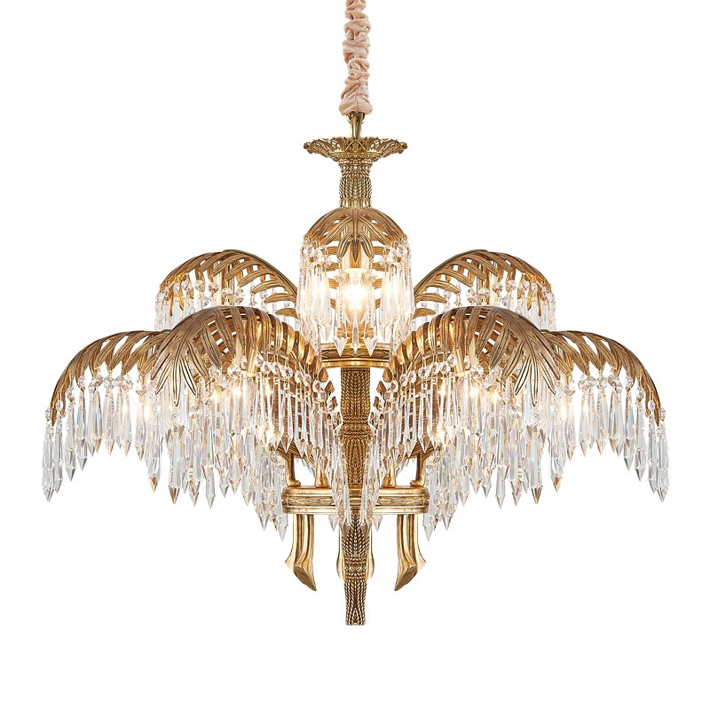 Люстра CHANDELIER HILDEBRANDT L Латунь Прозрачное Стекло Люстра CHANDELIER HILDEBRANDT L Латунь Прозрачное Стекло в Кирове | Loft Concept