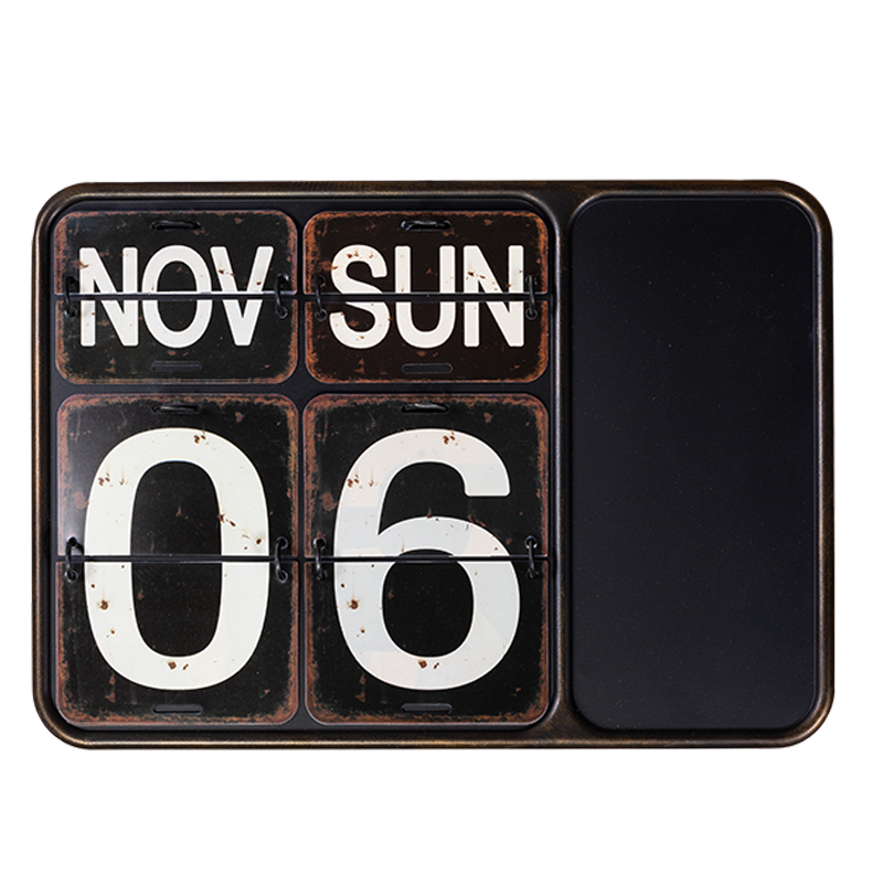 Аксессуар на стену Wall calendar Винтажный черный в Кирове | Loft Concept 