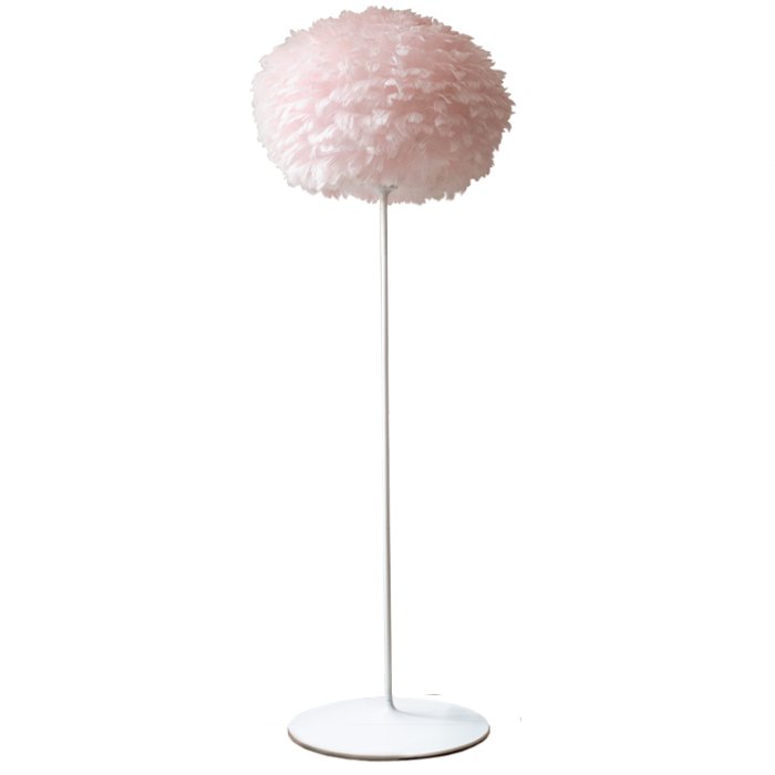 Торшер из перьев Plumage Pink Розовый пастельный Белый Торшер из перьев Plumage Pink Розовый пастельный Белый в Кирове | Loft Concept