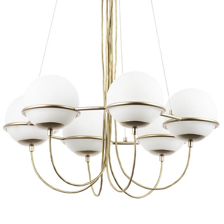 Люстра Melissa Chandelier Champagne 6 Белый Золотой Шампань Люстра Melissa Chandelier Champagne 6 Белый Золотой Шампань в Кирове | Loft Concept