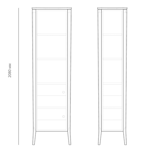 Витрина правая из массива дуба с 5-ю полками и 2-мя ящиками Tasteful Furniture Витрина правая из массива дуба с 5-ю полками и 2-мя ящиками Tasteful Furniture в Кирове