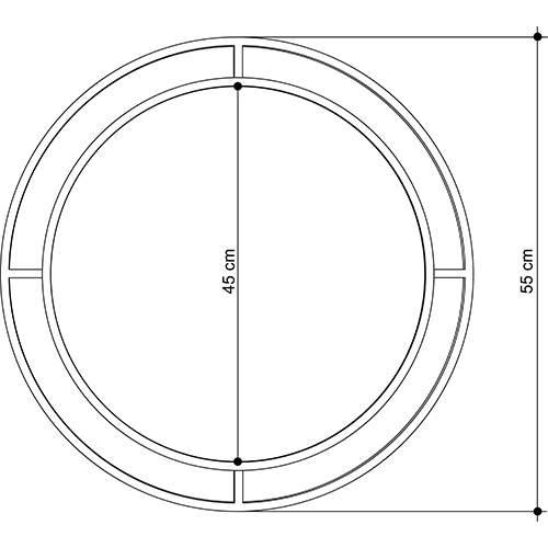 Настенное зеркало круглой формы в черной металлической раме BUBBLE MIRROR BLACK в Кирове