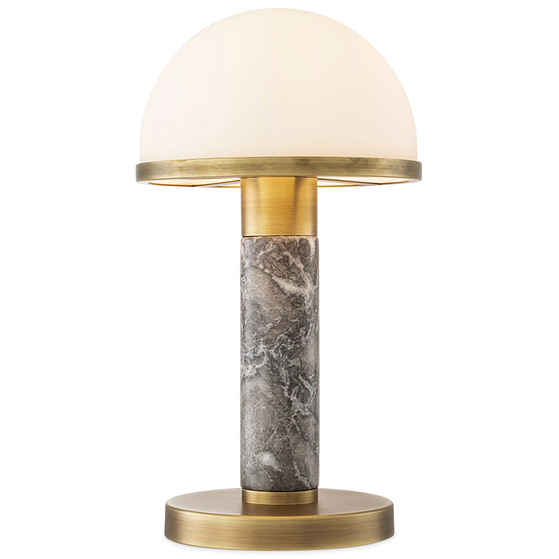 Настольная лампа Eichholtz Table Lamp Ziegel Белый Серый Латунь Настольная лампа Eichholtz Table Lamp Ziegel Белый Серый Латунь в Кирове | Loft Concept
