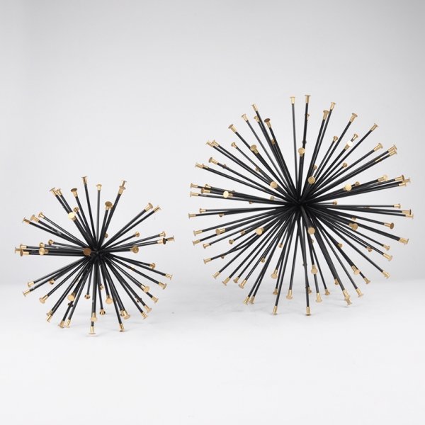 Декоративный элемент Black Roll Urchins Черный Золотой Декоративный элемент Black Roll Urchins Черный Золотой в Кирове | Loft Concept