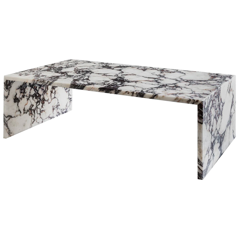 Кофейный стол Patricio Marble Coffee Table Белый Коричневый Молочный Кофейный стол Patricio Marble Coffee Table Белый Коричневый Молочный в Кирове | Loft Concept