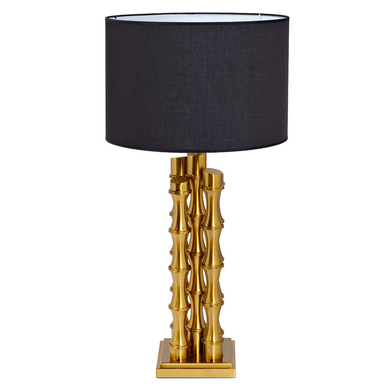 Настольная лампа с Черным Абажуром Damian Gold Table Lamp Глянцевое золото Черный Настольная лампа с Черным Абажуром Damian Gold Table Lamp Глянцевое золото Черный в Кирове | Loft Concept