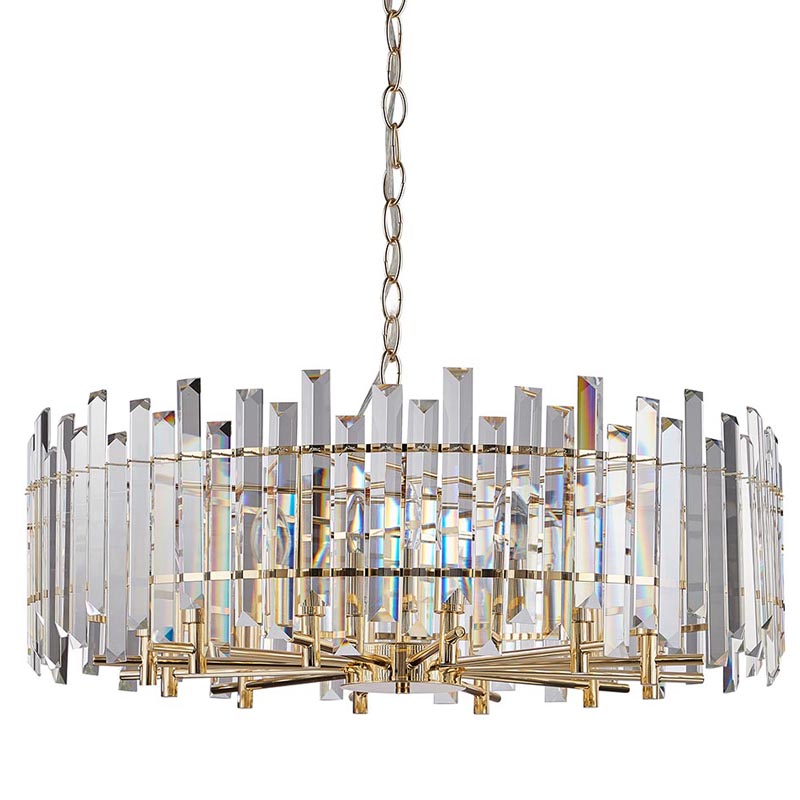 Люстра Langley Chandelier gold 80 Золотой Прозрачный Люстра Langley Chandelier gold 80 Золотой Прозрачный в Кирове | Loft Concept