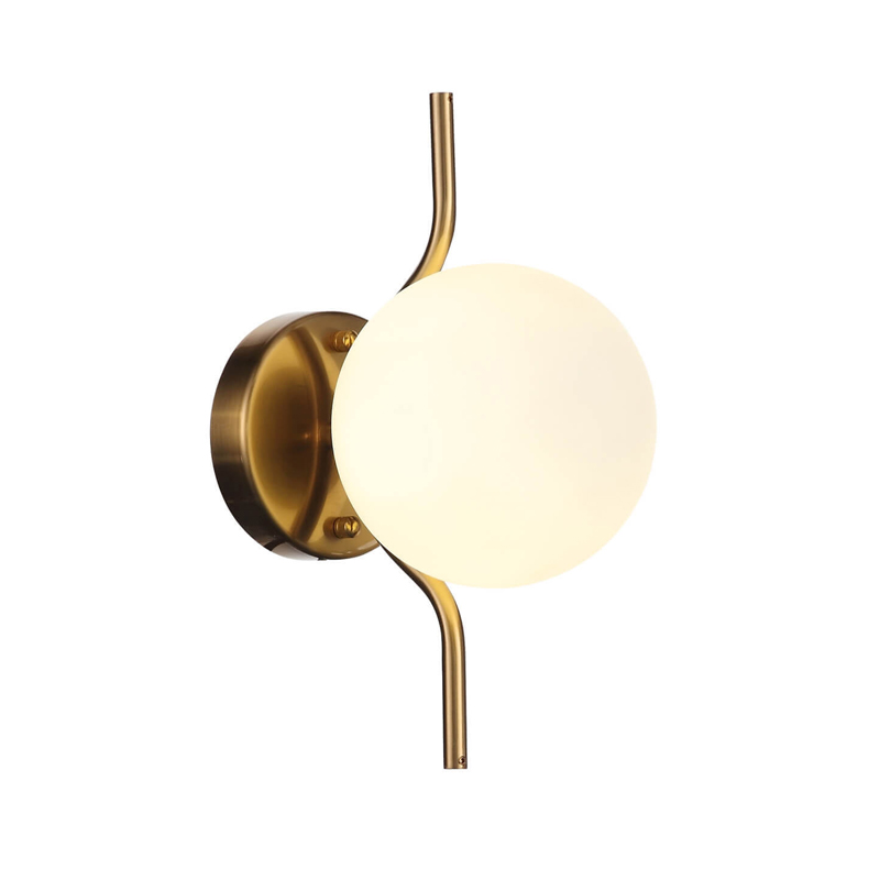 Бра B.LUX C Ball wall lamps Белое матовое стекло Латунь Бра B.LUX C Ball wall lamps Белое матовое стекло Латунь в Кирове | Loft Concept