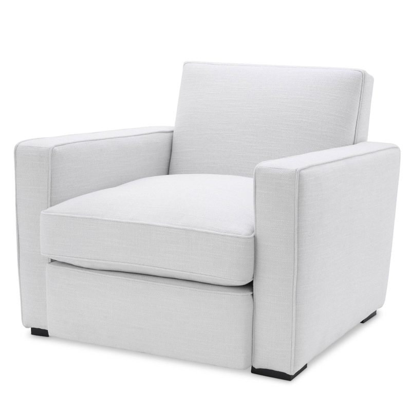 Кресло Eichholtz Chair Edmond white Белый Черный Кресло Eichholtz Chair Edmond white Белый Черный в Кирове | Loft Concept