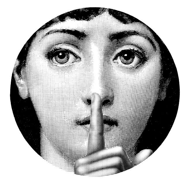 Декоративная тарелка Fornasetti 002 Черный Декоративная тарелка Fornasetti 002 Черный в Кирове | Loft Concept