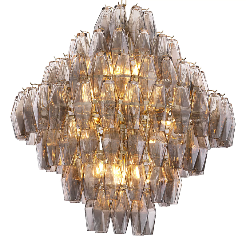 Люстра Eichholtz Chandelier Benini L Стекло Смок Никель Люстра Eichholtz Chandelier Benini L Стекло Смок Никель в Кирове | Loft Concept