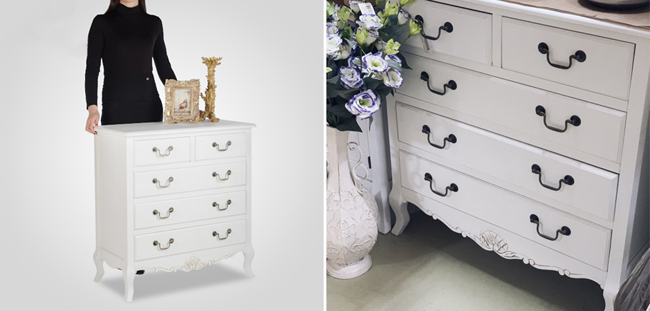 Комод белый в стиле прованс Montmartre Provence White Комод белый в стиле прованс Montmartre Provence White - Loft-Concept в Кирове