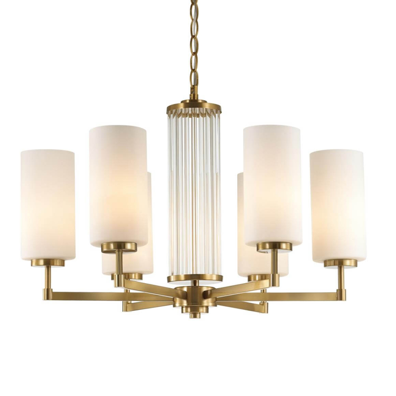 Люстра Pillars Chandelier Белый Золотой Люстра Pillars Chandelier Белый Золотой в Кирове | Loft Concept