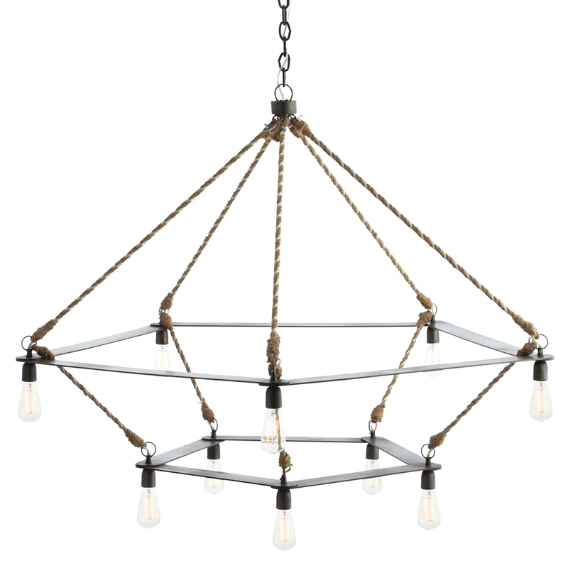 Люстра Arteriors MCINTYRE TWO TIERED CHANDELIER Черный Серый Люстра Arteriors MCINTYRE TWO TIERED CHANDELIER Черный Серый в Кирове | Loft Concept