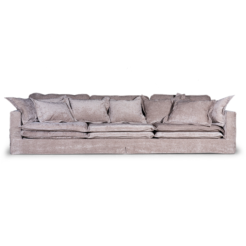 Диван Evelyn Gray Velour Sofa Светло-серый Диван Evelyn Gray Velour Sofa Светло-серый в Кирове | Loft Concept