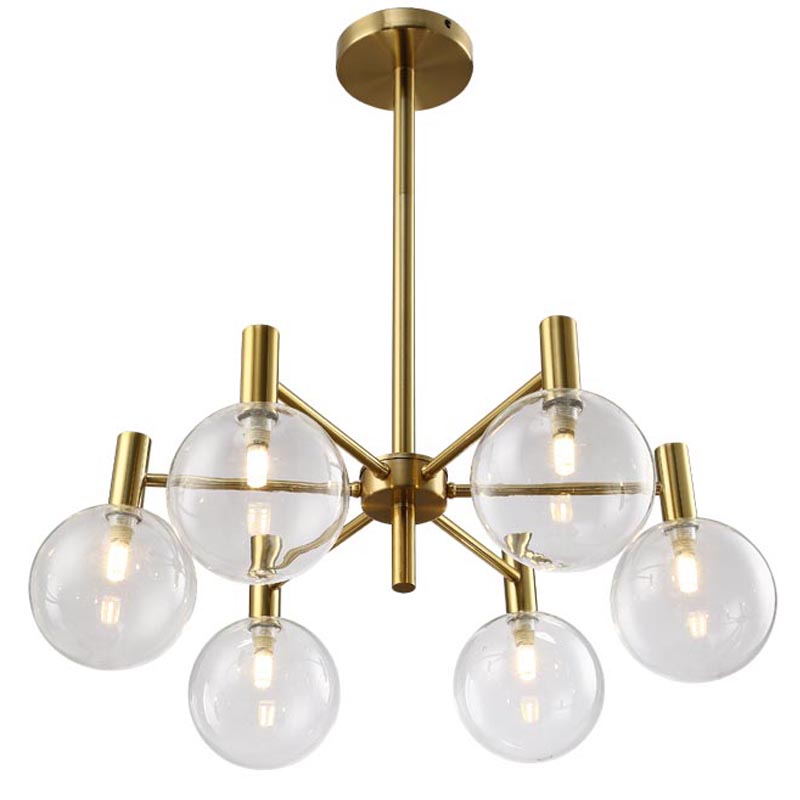 Люстра Holevier Chandelier 6 lamp Золотой Люстра Holevier Chandelier 6 lamp Золотой в Кирове | Loft Concept