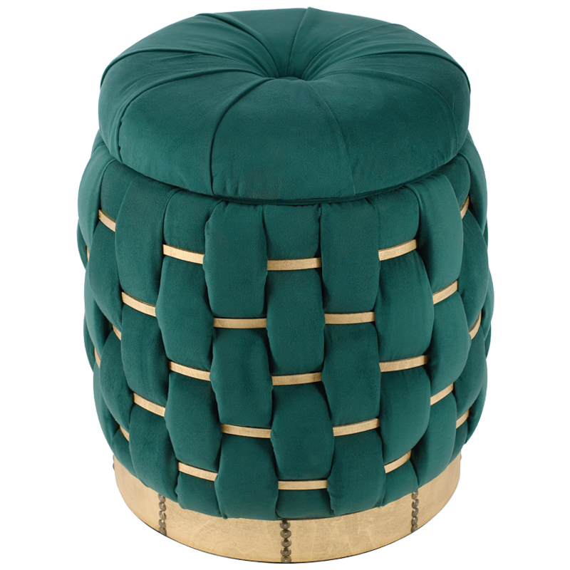 Пуф Verde Green Pouf Зеленый Золотой Пуф Verde Green Pouf Зеленый Золотой в Кирове | Loft Concept