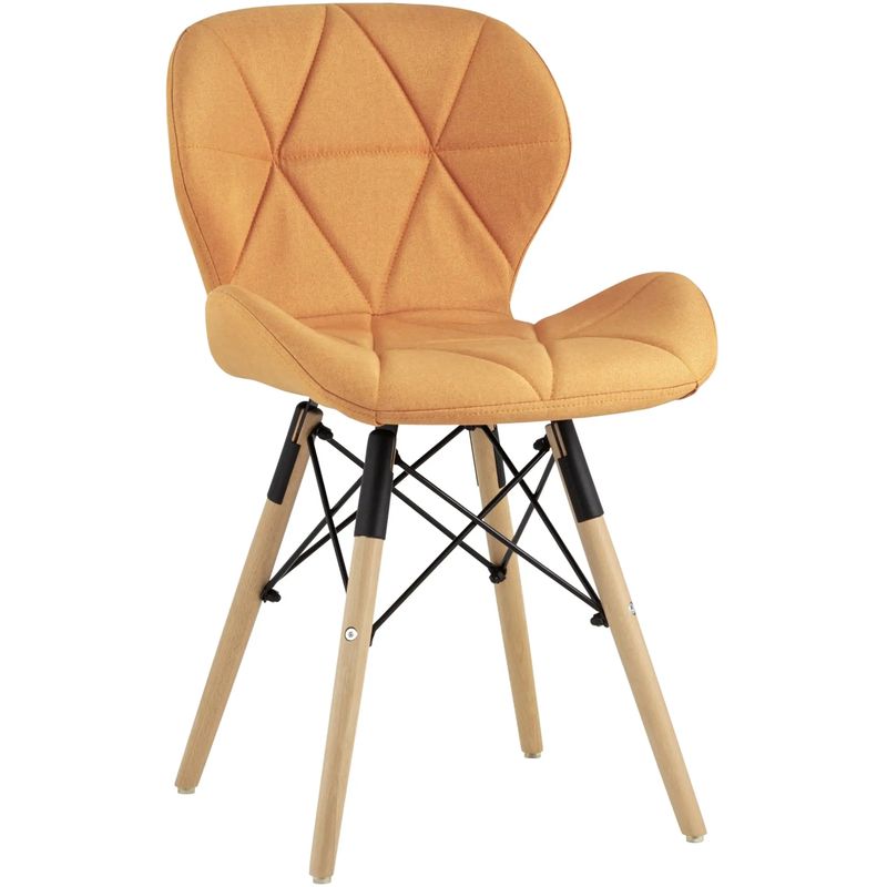 Стул Jeroen Chair Рогожка Оранжевый Цвет Оранжевый Древесина Черный Стул Jeroen Chair Рогожка Оранжевый Цвет Оранжевый Древесина Черный в Кирове | Loft Concept