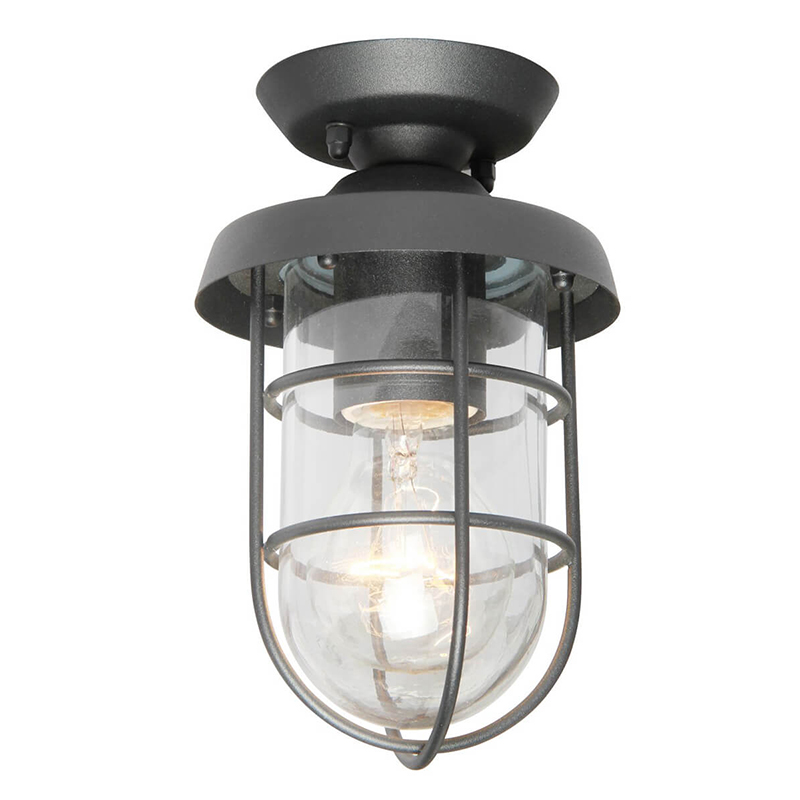 Уличный потолочный светильник Declan Street Lamp Черный Уличный потолочный светильник Declan Street Lamp Черный в Кирове | Loft Concept