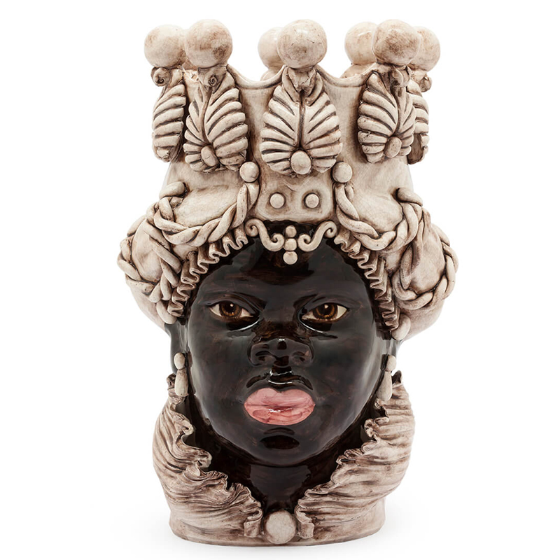 Ваза VASE MORO LADY BIG Crackle Бежевый Коричневый Ваза VASE MORO LADY BIG Crackle Бежевый Коричневый в Кирове | Loft Concept