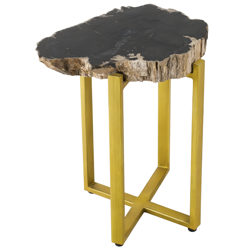 PETRIFIED WOOD COFFEETABLE GOLD S Окаменелое дерево Золотой Бежевый Черный PETRIFIED WOOD COFFEETABLE GOLD S Окаменелое дерево Золотой Бежевый Черный в Кирове | Loft Concept