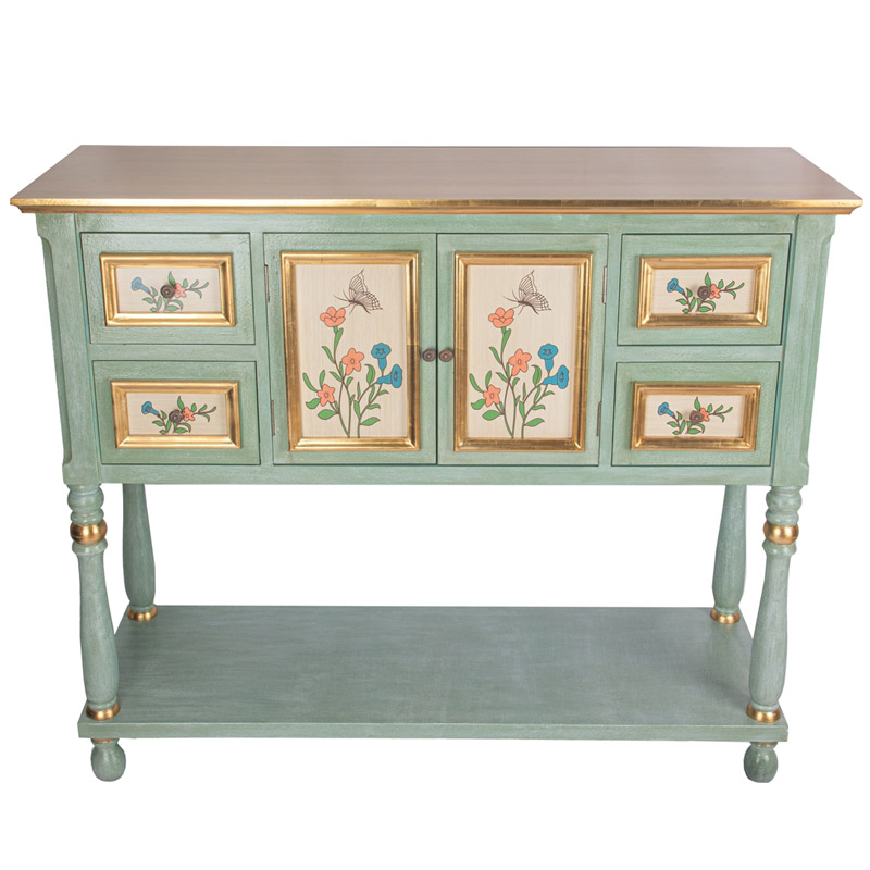 Комод в стиле прованс Massime Chest of drawers Светло-голубой Золотой Комод в стиле прованс Massime Chest of drawers Светло-голубой Золотой в Кирове | Loft Concept