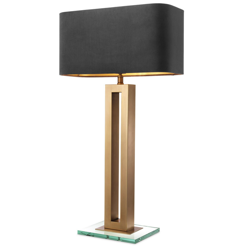 Настольная лампа Eichholtz Table Lamp Cadogan Латунь Античная полированная Прозрачный Черный Настольная лампа Eichholtz Table Lamp Cadogan Латунь Античная полированная Прозрачный Черный в Кирове | Loft Concept