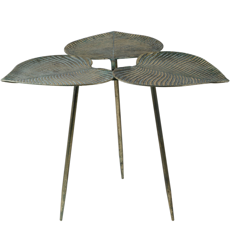 Приставной стол Lotus Leaves Side Table Винтажная латунь Приставной стол Lotus Leaves Side Table Винтажная латунь в Кирове | Loft Concept