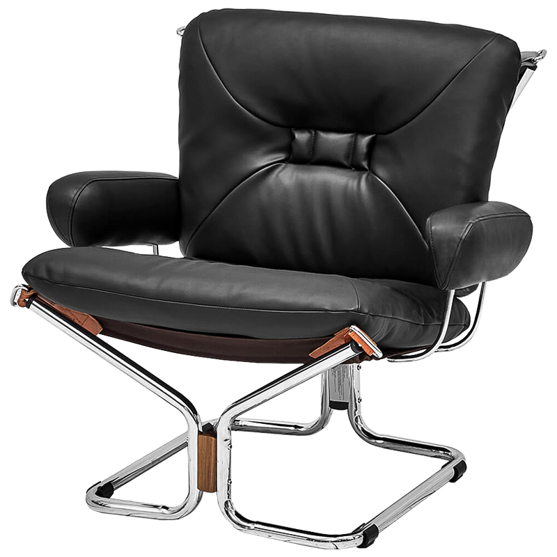 Кресло Zahra Chair Хром Черный Кресло Zahra Chair Хром Черный в Кирове | Loft Concept