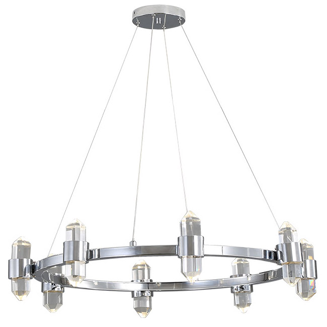 Люстра Crystal Ring Chandelier Chromium Хром Прозрачный Люстра Crystal Ring Chandelier Chromium Хром Прозрачный в Кирове | Loft Concept