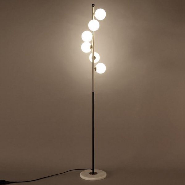 Торшер Celling Floor Lamp Черный Молочный Торшер Celling Floor Lamp Черный Молочный в Кирове | Loft Concept