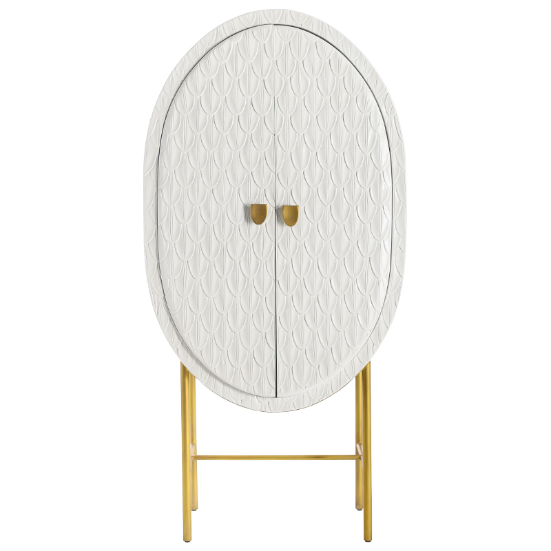 Шкаф White Feathers Cabinet Белый Золотой Шкаф White Feathers Cabinet Белый Золотой в Кирове | Loft Concept