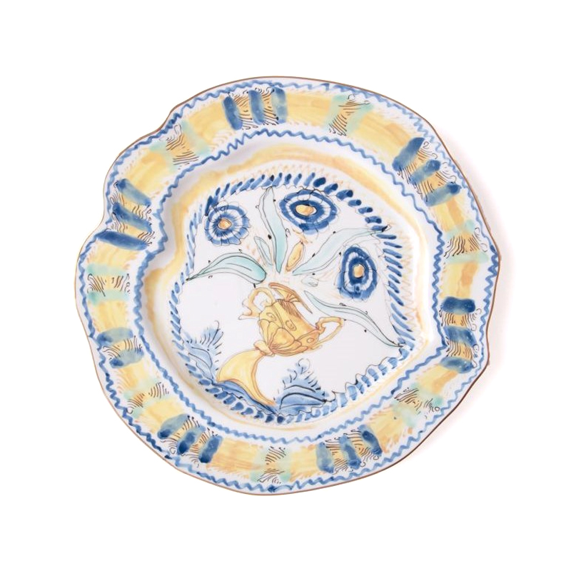 Тарелка Seletti Spanish Yellow Белый Синий Желтый Тарелка Seletti Spanish Yellow Белый Синий Желтый в Кирове | Loft Concept