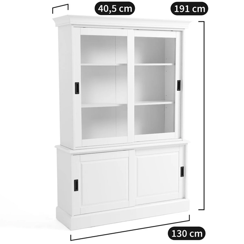Витрина с раздвижными дверцами Wells Glass Showcase White в Кирове