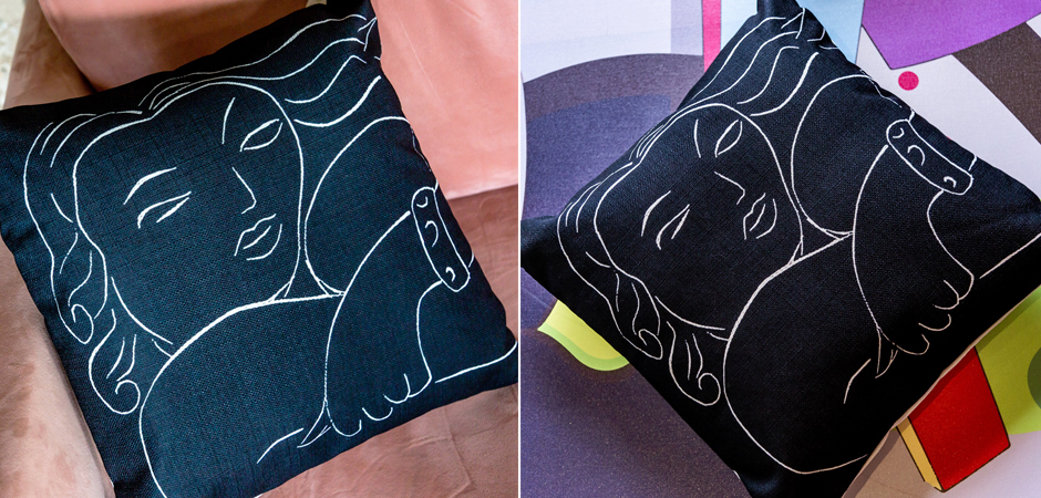 Декоративная подушка White Silhouette Pasiphae Pillow Декоративная подушка White Silhouette Pasiphae Pillow - Loft-Concept в Кирове